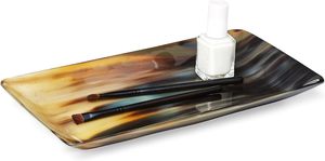 Plateau de service en corne de buffle naturelle au design moderne Ustensiles de cuisine de forme rectangulaire et plateau de service de table. - Product Image 4