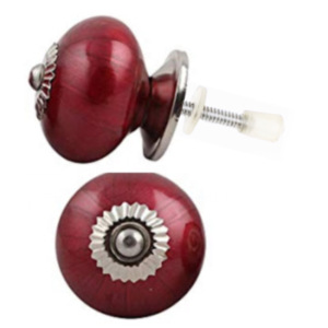 Perillas de cerámica de neón rojo cereza, manija y tiradores de puerta de cajón de armario para cocina, dormitorio, baño, almacén al aire libre, sala de estar - Product Image 2