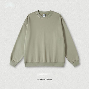 Vente en gros sweat-shirt surdimensionné en éponge française 440 GSM de haute qualité Logo personnalisé brodé motif solide poids lourd pour l'automne - Product Image 1