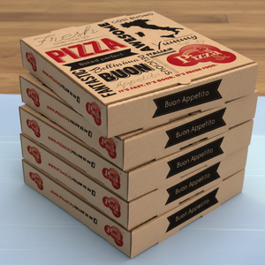 Caja de Pizza Kraft Marrón Ecológica, Biodegradable y Reciclable, Apta para Microondas, Envase de Alimentos para Pizza Caliente para Llevar y Entrega a Domicilio - Product Image 3