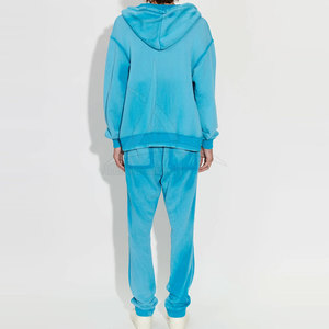 Survêtement d'hiver décontracté à capuche en tissu polyester/coton respirant et durable, effet délavé, nouveau design unique, vente en gros - Product Image 2