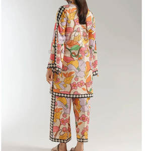 Ensemble Salwar Kameez pakistanais de luxe, léger, 2 pièces, élégant, en organza pakistanais, sur mesure - Product Image 2