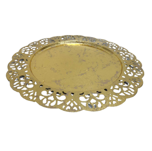 Vajilla de hierro plato redondo blanco Pc Color antiguo nuevo estilo bandeja de servicio para el hogar Cocina y Decoración de mesa - Product Image 3