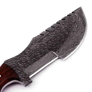 Couteau de chasse en acier Damas de qualité d'exportation, lame pleine, couteau de camping en plein air, couteau de chasse classique fait à la main - Product Image 6