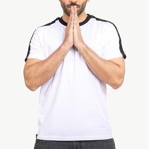 Hot Seller <b>Men's</b> 100% Cotton <b>Short</b> <b>Sleeve</b> T-Shirts Custom Logo Neck High Quality Digital Printing Solid Colors Anti-Wrinkle - Product Image 2