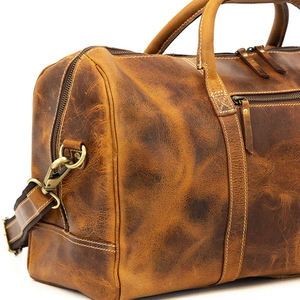 Nouvel arrivage de sac polochon en cuir de couleur unique sac de sport de plein air imperméable de haute qualité - Product Image 5