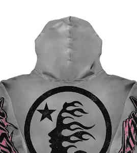 Sweat à capuche surdimensionné imprimé avec logo personnalisé, en molleton 100% coton lourd, pour la vente en gros - Product Image 5