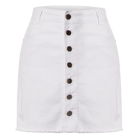 Jupe en jean stretch slim vintage de haute qualité pour femme, motif uni, décontractée et tendance, taille moyenne pour l'été