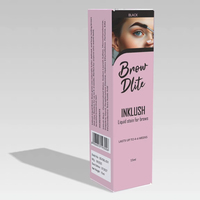 Teinture pour sourcils et cils BROWDLITE 2-en-1, liquide, double embout, à base de plantes, minérale, imperméable, de haute qualité, épaississant et coiffant