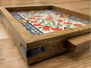 Plateau de service en bois MDF avec revêtement émaillé, design, hôtels et restaurants, articles de cuisine, plateau de table, haute qualité - Product Image 1