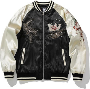 Vestes en satin de soie tendance à la vente chaude, vestes en satin en gros, vestes en satin imperméables, logo personnalisé, couleur unie, veste en satin pour hommes - Product Image 1