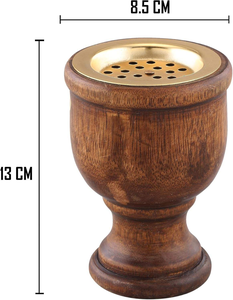 Quemador de Incienso de Madera Ecológico, Porta Incienso Árabe Tradicional con Detalles de Latón, Uso Religioso para Rituales Aromáticos - Product Image 2