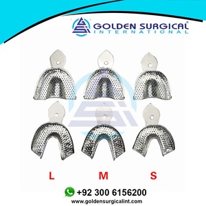 Plateau d'empreinte dentaire en acier inoxydable, haut et bas, faible MOQ, autoclavable, pour laboratoire dentaire LMS - Product Image 6