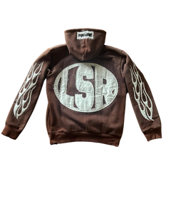 Hecho en fábrica personalizar 100% algodón lavado ácido Denim desgastado bordado Sudadera con capucha invierno Streetwear Sudadera con capucha para Unisex - Product Image 2