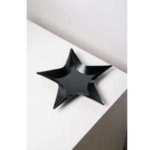 Bandeja Decorativa de Metal Color Negro Diseño Moderno Regalo de Boda Ligera Realza el Servicio Sofisticado Atractivo Minimalista Atrevido - Product Image 4