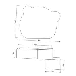 Mueble de Baño Suspendido de 120 cm con Espejo LED Giratorio y 2 Cajones, Lavabo de Resina Incluido - Product Image 5