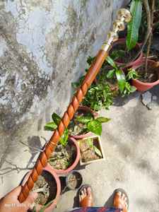 Palo náutico de latón y madera para caminar, perilla de mango, regalo, bastón de madera para personas mayores de latón, mango de latón para hombres y mujeres, regalo - Product Image 5