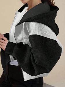 เสื้อฮู้ดแขนยาวมีซิปของผู้หญิงเสื้อออกกำลังกายแขนยาวผ้าคอตตอนน้ำหนักเบาเหมาะสำหรับใส่ไปยิมหรือสวมใส่ทุกวัน - Product Image 6