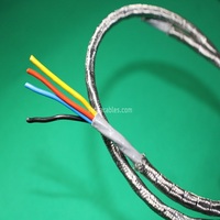 Cable Tanya de Cobre Plateado para Alta Temperatura, 24V, IP40, con Aislamiento de PTFE, 10 AWG, Conductor Trenzado, para Electrónica