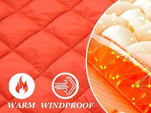 Men's Casual Windproof Bomber Jacket Full Zip Winter Warm <b>Padded</b> Coat with V-<b>Neck</b> Closure - Product Image 5