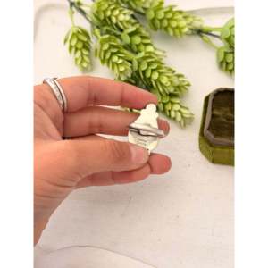 Johnny Dixon <b>Adjustable</b> <b>Ring</b> Elegant Rose Dahlia & Sterling Silver Cluster Bezel Setting Inlay for Gift - Product Image 5