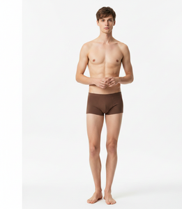 Caleçons en coton marron PureEarth pour homme – Tissu doux, extensible et respirant, conçu pour un confort naturel au quotidien - Product Image 4