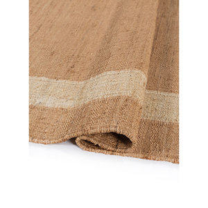 Alfombras de Yute y Cáñamo Tejidas Planas en Beige y Marrón Daaira PDJT-382 para Decoración del Hogar - Product Image 2