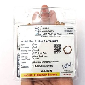 Đá Quý 8 Mm <span class=keywords><strong>Rudraksha</strong></span> <span class=keywords><strong>5</strong></span> <span class=keywords><strong>Mukhi</strong></span> Đính Cườm Vòng Đeo Tay Với Chứng Nhận Chữa Bệnh Mô Hình Độc Đáo Tôn Giáo Vòng Đeo Tay - Product Image 1