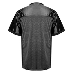 ชุดฟอร์มเจอร์ซี่ฮิปฮอปเสื้อกีฬาผ้าคอตตอนสี100% ออกแบบได้ตามต้องการเสื้อยืดกีฬาผ้าตาข่ายสไตล์อเมริกันฟุตบอลสำหรับงานปาร์ตี้ - Product Image 2