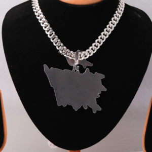 Pendentif en lettres personnalisé de luxe Hip Hop en moissanite et chaîne cubaine en argent 925 entièrement sertie de moissanite - Product Image 5