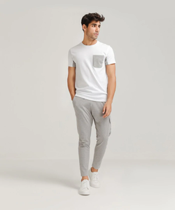 Unisex Custom Graphic Design Oversized Short Sleeve T-<b>Shirt</b> Low Price <b>Men's</b> Knitted Tees <b>with</b> <b>Pocket</b> Screen Printing - Product Image 3