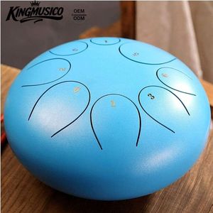 Tambour à langue en acier noir de 8 pouces à 8 notes, type Handpan et Chakra, avec sac et maillet GRATUITS - Vente en gros - Product Image 4
