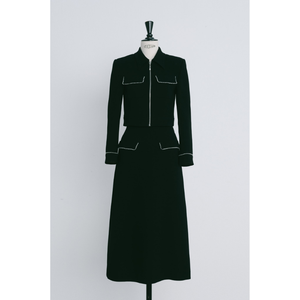 Precio de fábrica Nueva falda de mujer con abertura en la espalda VIVIAN MIDI FALDA 60% Acetato 40% Poliéster BLANCO ANT Vietnam Moda sostenible - Product Image 1