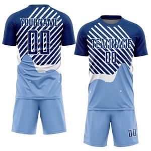 Conjunto de Uniforme de Fútbol para Hombre Talla Grande, Jersey y Pantalones Cortos Personalizados para Equipo, Kit de Entrenamiento de Fútbol Transpirable y Ligero OEM - Product Image 1