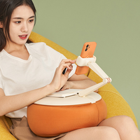 Support de téléphone portable flexible et pliable universel breveté, rotation à 360 degrés, en cuir PU souple