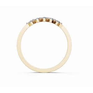 Anillo Apilable de Cinco Diamantes Gabnidine de Primera Calidad, Corte Redondo, 0.250 Ct, Oro de 9, 14 y 18 Quilates, Proveedor Mayorista OEM - Product Image 4