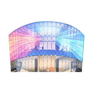 Layar tampilan Led lembut dinding Video fleksibel transparan hologram kaca 3D layar iklan jendela toko papan Digital - Product Image 1