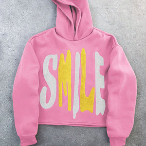 เสื้อฮู้ดผ้าไหมสำหรับผู้หญิง, สินค้ามาใหม่เสื้อฮู้ดดี้ผ้าไหมระบายอากาศได้ลำลองมีฮู้ดซับในตัวสั้นไซส์ XS ด้านหน้าสำหรับผู้ใหญ่ - Product Image 1