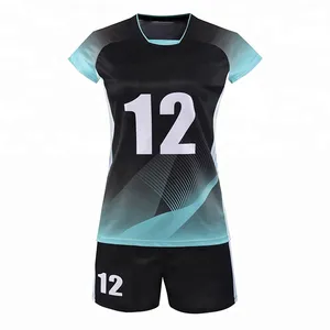 Uniek Design Hoge Kwaliteit Groene Volleybal Uniform Sets Mannen Vrouwen Sportteam Dragen Volleybal Jersey