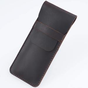 กระเป๋าใส่ดินสอหนังแท้มีซิปกระเป๋าใส่ดินสอกระเป๋าใส่ปากกานุ่มแบบพกพาโลโก้ออกแบบได้ตามต้องการ - Product Image 4