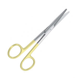 Best Quality Surgical Scissor Half Gold Mayo Blunt Tip <b>Sand</b> Finish Operation Room Surgery TC Scissor - Product Image 2