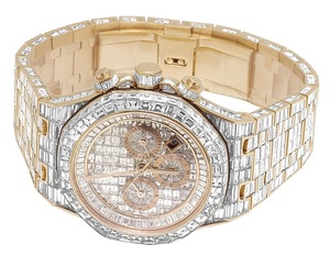 Impresionante reloj de diamantes Baguette completamente helado para hombre, lujoso reloj de pulsera de diamantes de marca premium - Product Image 4