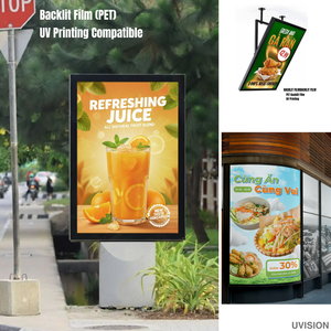 Impression de bannières rétroéclairées de haute qualité / Film rétroéclairé UV personnalisé / Matériel de signalisation rétroéclairée pour boîte à lumière - Product Image 2