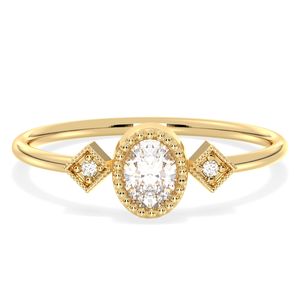 REYES Bague de fiançailles personnalisée en argent sterling 925 Moissanite Classic Original Wedding Designer Fine Jewelry pour les femmes - Product Image 1