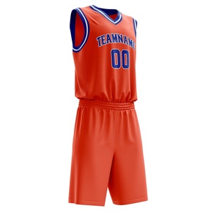 Uniforme de baloncesto de alto rendimiento de secado rápido rojo y azul Trim Sports Jersey y pantalón corto para hombres logotipo personalizado y colores disponibles - Product Image 3