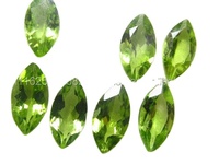 Pierres précieuses péridot vert naturel 5x10MM, taille marquise, facettées, pierres brutes certifiées par un tiers, vente en gros, bijoux fins Gopika