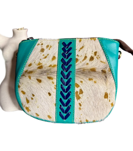 Handmade Eco-Friendly Bohemian Cowhide Leather Animal Prints Travel <b>Messenger</b> <b>Bag</b> <b>Women</b> Genuine Zipper Closure Spring Winter - Product Image 5