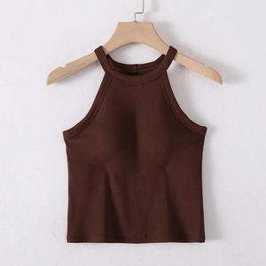 เสื้อแขนกุดลำลองผูกเชือกสีทึบสำหรับผู้หญิงเสื้อแขนกุดลำลองฤดูร้อน - Product Image 6