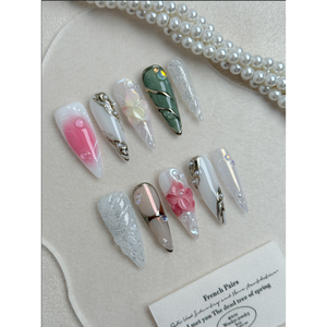 Unghie Finte Aurora in Velluto, Eleganti e Lussuose, Nail Art in Velluto - Product Image 2