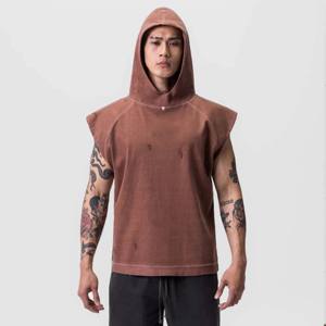 Camiseta sin mangas de gimnasio con capucha para hombre: tela cómoda y de secado rápido para entrenamientos y deportes intensos - Product Image 1